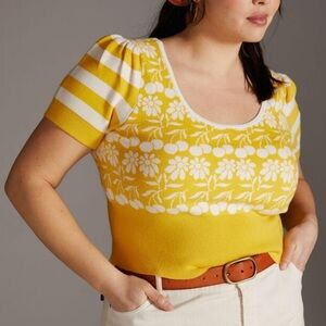 Anthropologie Maeve Trixie Sweater Shirt Size L